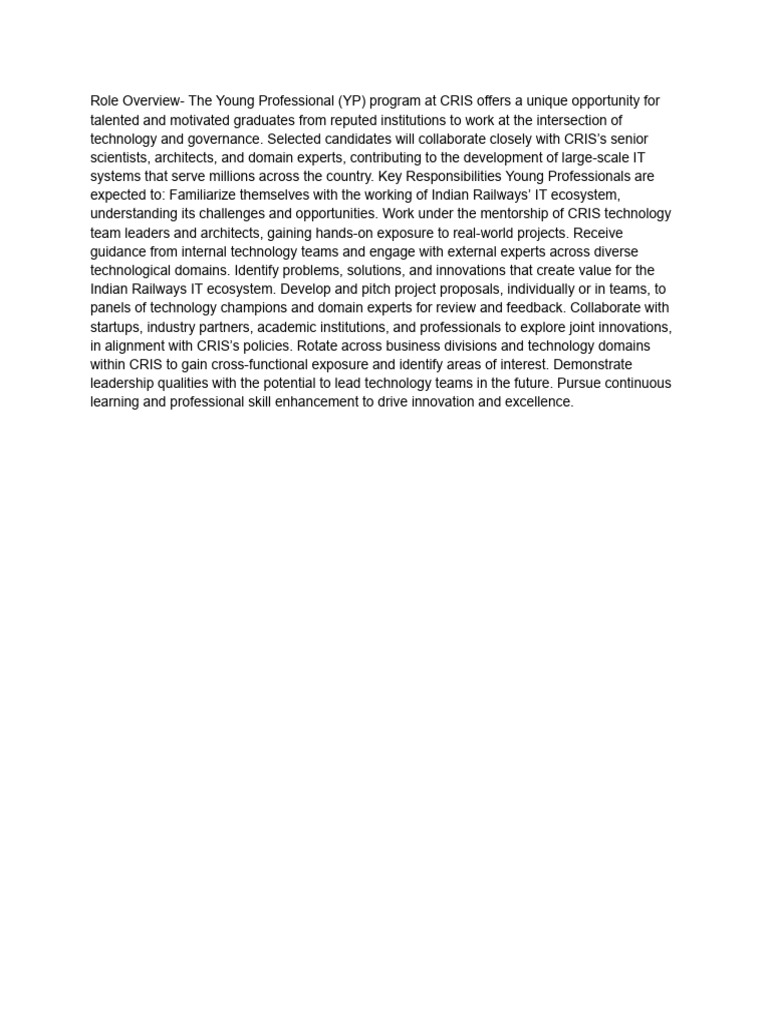 Role Overview | PDF