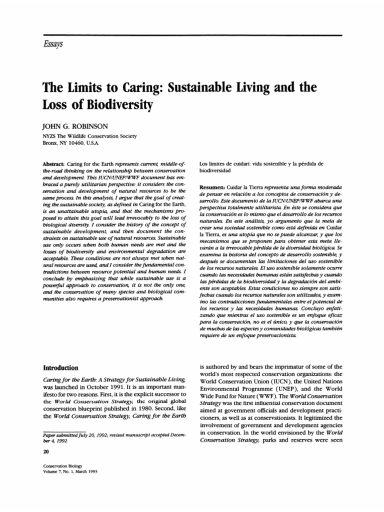 Sustainable Living and Biodiversity | PDF