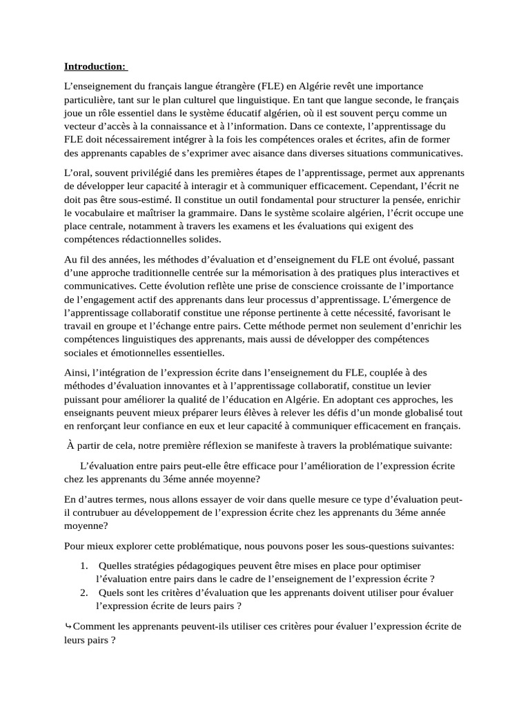 Introduction | PDF | Apprentissage | Enseignement