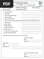 Child Care Leave Account Proforma | PDF
