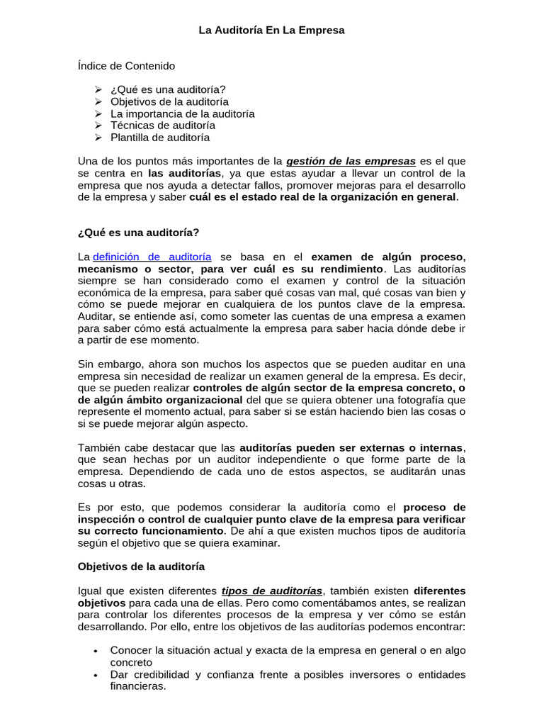 La Auditoría de Sistema | PDF | Auditoría | Contralor