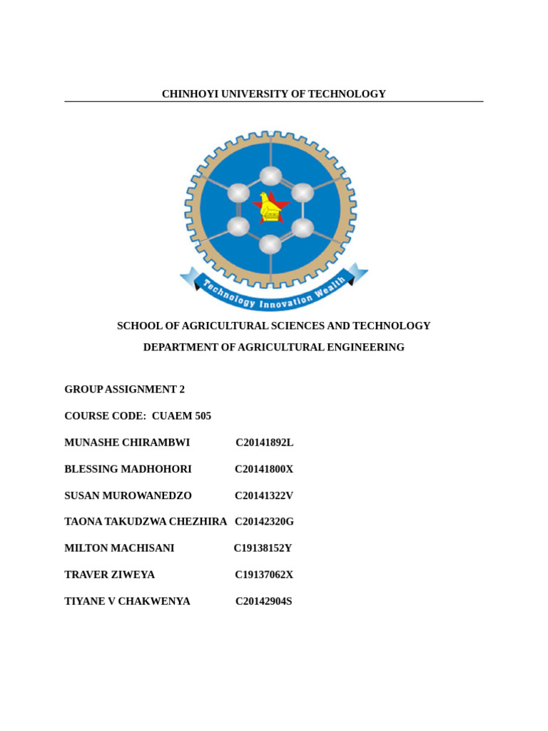 Cuae 505 Group Assignment 2 | PDF