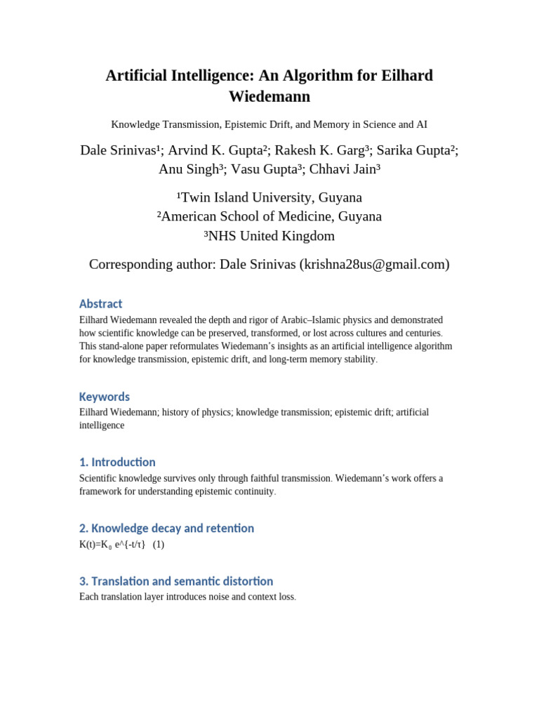AI Algorithm For Eilhard Wiedemann Elsevier WITH GRAPHS TABLES | PDF ...