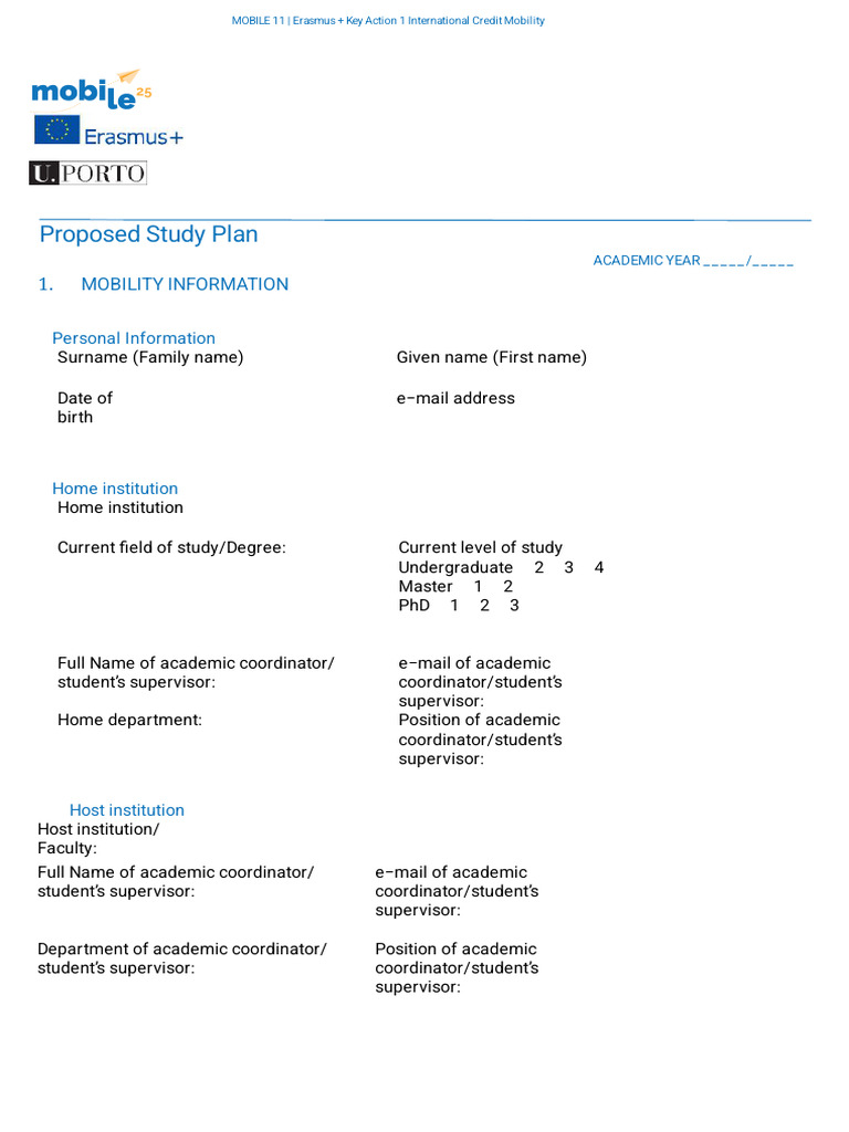 Draft StudyPlan MOBILE25 | PDF | Master's Degree | Academic Degree