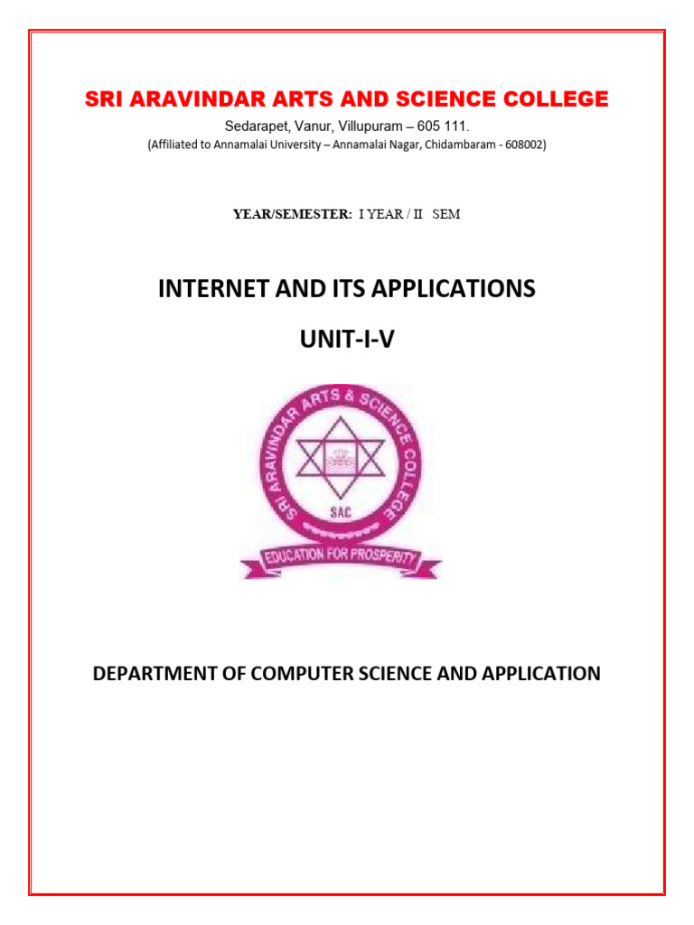 Internet and It's Applications Notes | PDF | World Wide Web | Internet ...