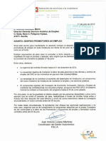 Escrito CCOO 11 de Julio Al Director Gerente Del SAE