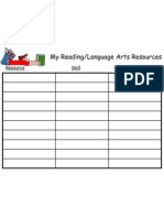 My Reading and Language Arts Resources