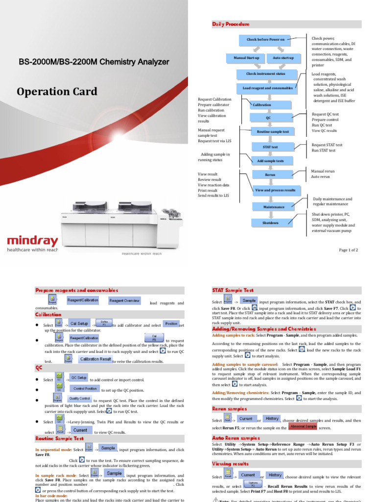 New BS-2000M Quick Operation Card V1.0 en | PDF | Calibration ...