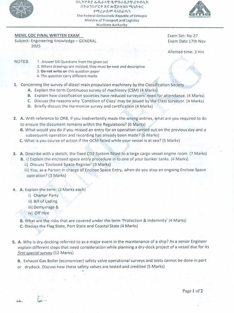 Meml Ekg Coc Final Exam 02-12-25 | PDF