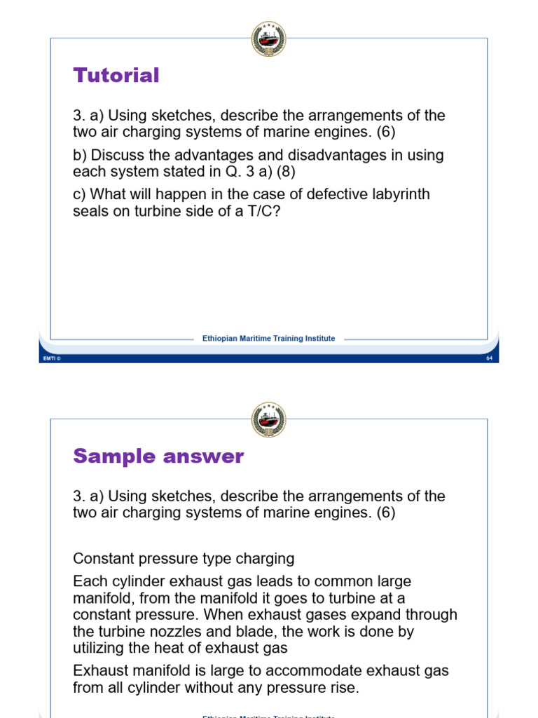 MEML-9 EKM Sample Answer Turbocharger 2 WM | PDF | Turbocharger ...