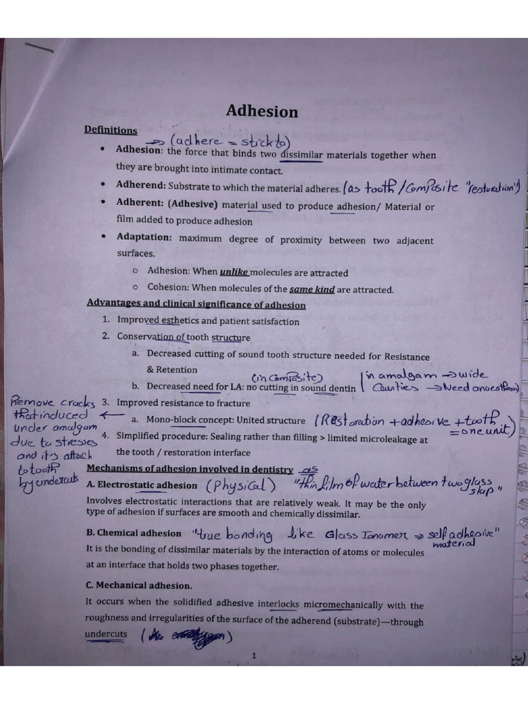 Adhesion | PDF