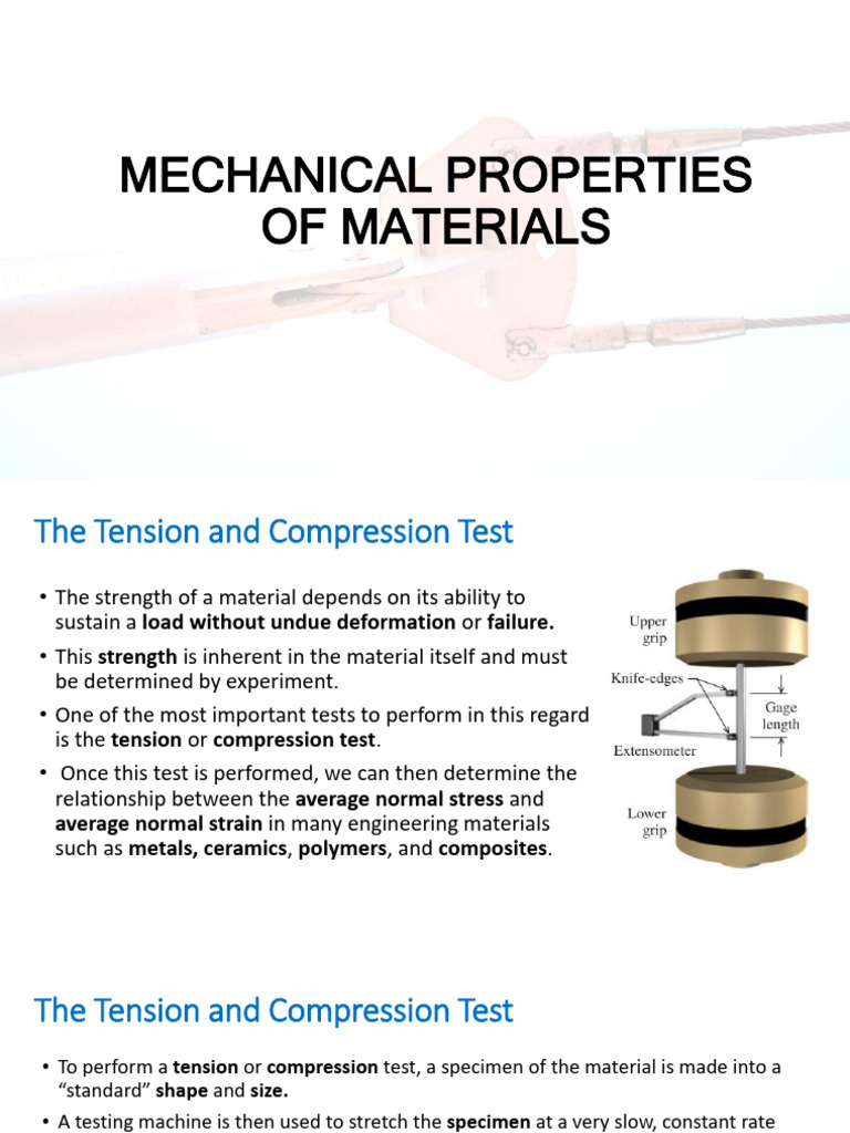 Mechanical Properties Materials | PDF | Deformation (Engineering ...