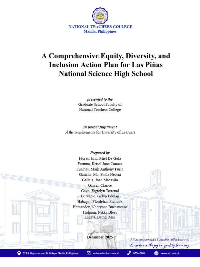 A Comprehensive Equity, Diversity, and Inclusion Action Plan For Las ...