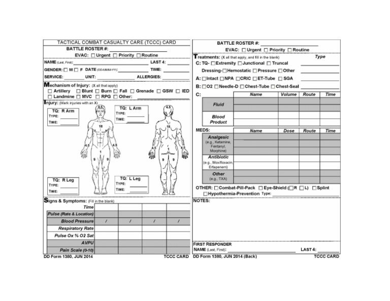 DD 1380 TCCC Card Full Size | PDF