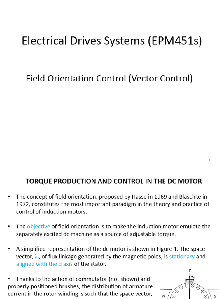 Field Orientation Control | PDF | Electric Motor | Electrodynamics