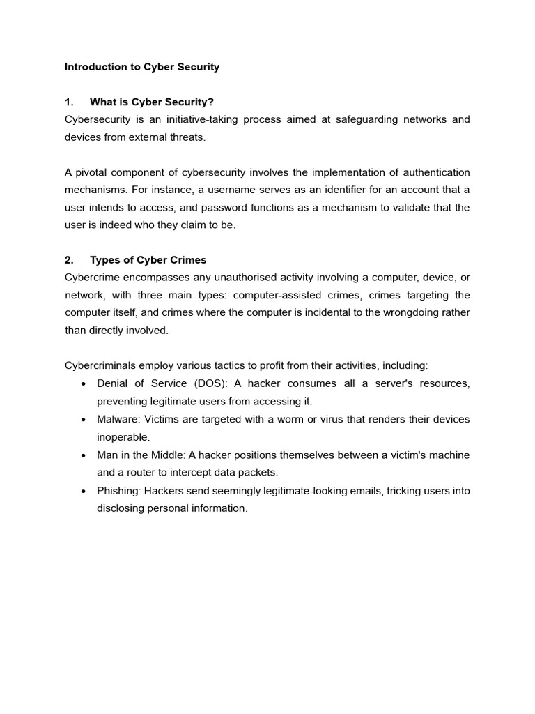 Week 12_Introduction to Cyber Security_30 April-02 May | PDF | Security ...