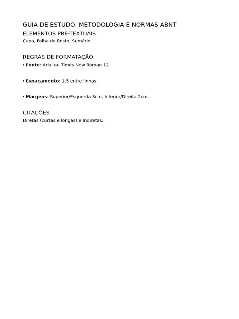 Guia de Estudo - Normas ABNT | PDF