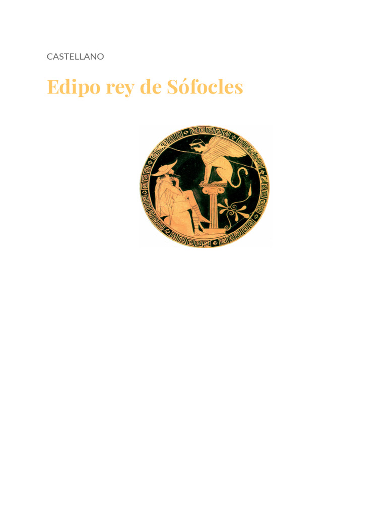 Edipo Rey de Sofocles | PDF | Edipo | Sófocles