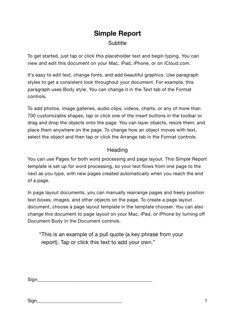 Open Simple Report | PDF