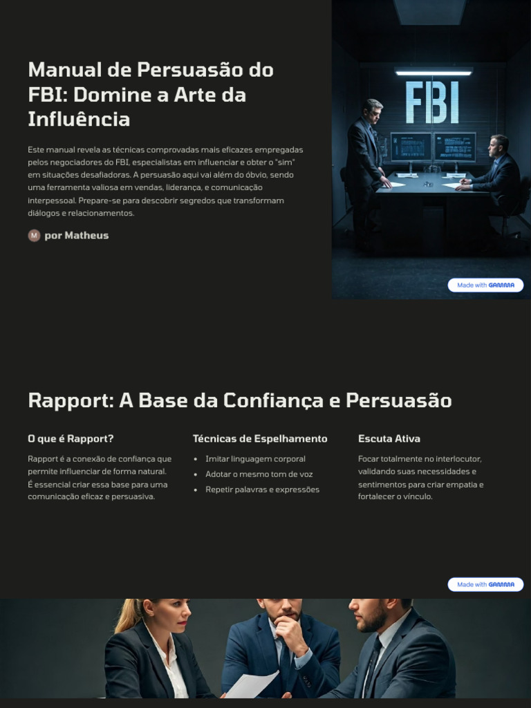 Manual de Persuasão Do FBI | PDF | Comunicação | Empatia