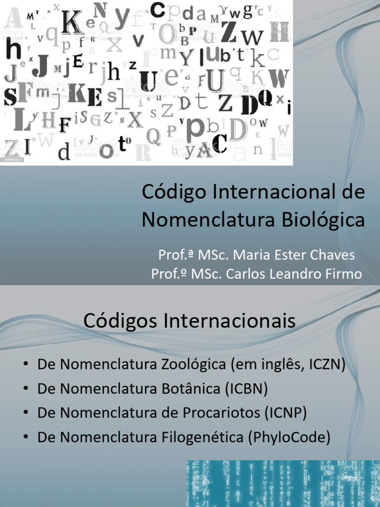 01 - Código Internacional de Nomenclatura Biológica | PDF