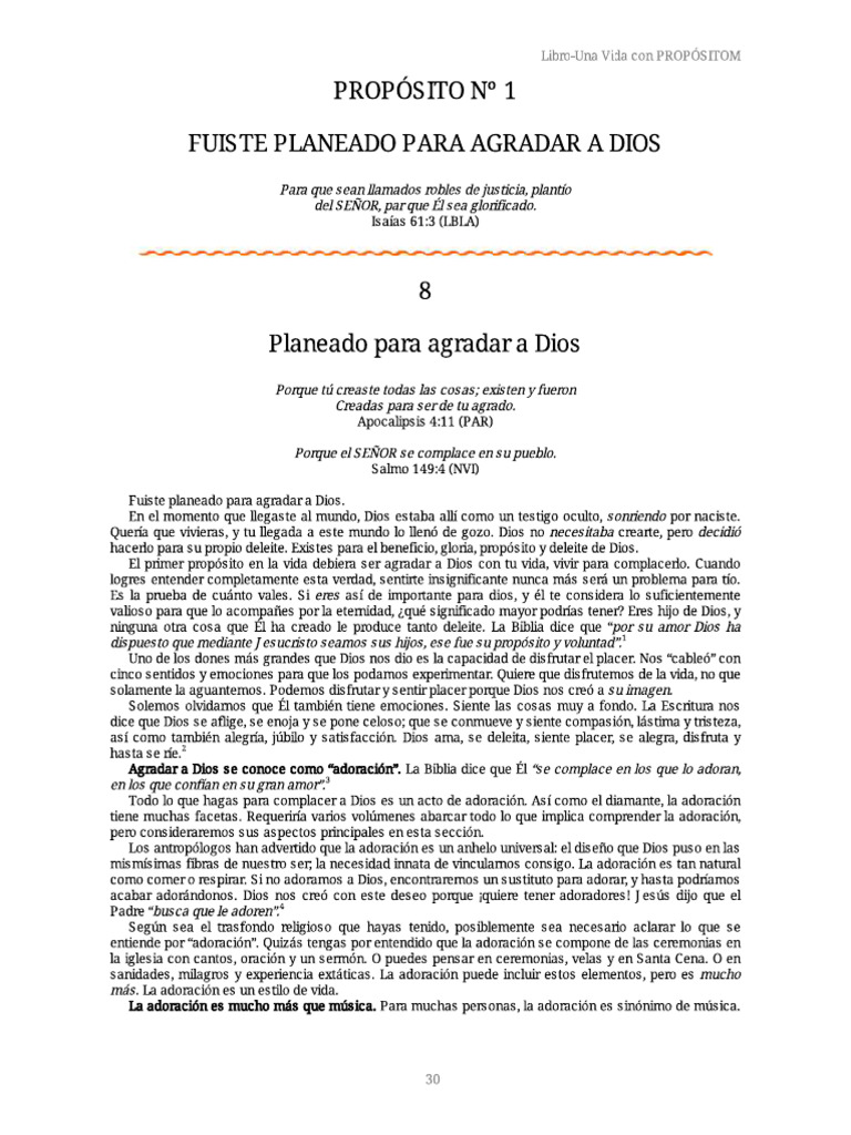 8 Planeado Para Agradar a Dios | PDF