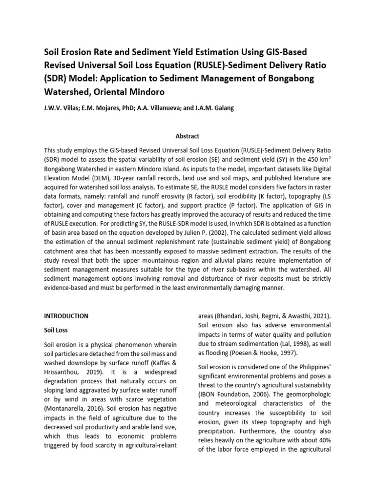 11 - T05 Soil Erosion Rate and Sediment Yield Estimation Using GIS ...