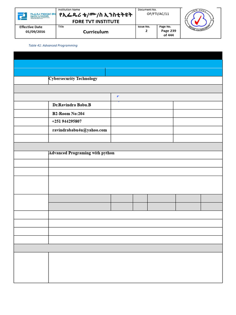 Advanced Programing With Python - Outline | PDF | Databases | Client ...