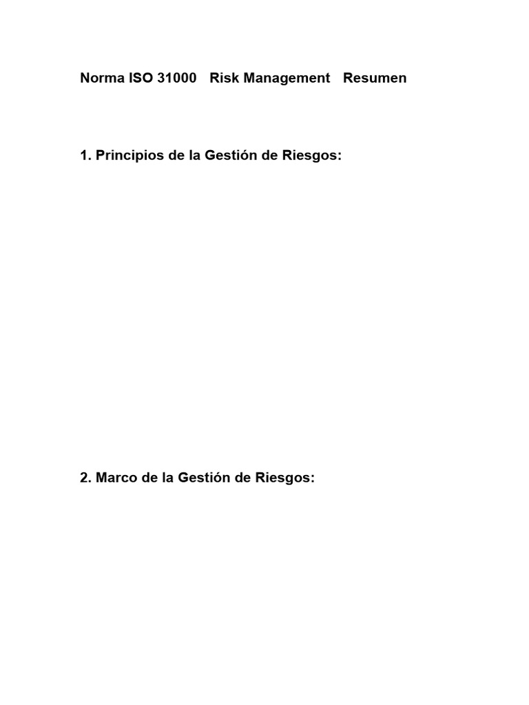 Norma ISO 31000 | PDF | Gestión de riesgos | Business