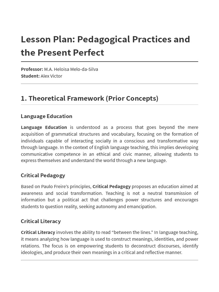 Lesson Plan Specific References | PDF | Pedagogy | Language Education