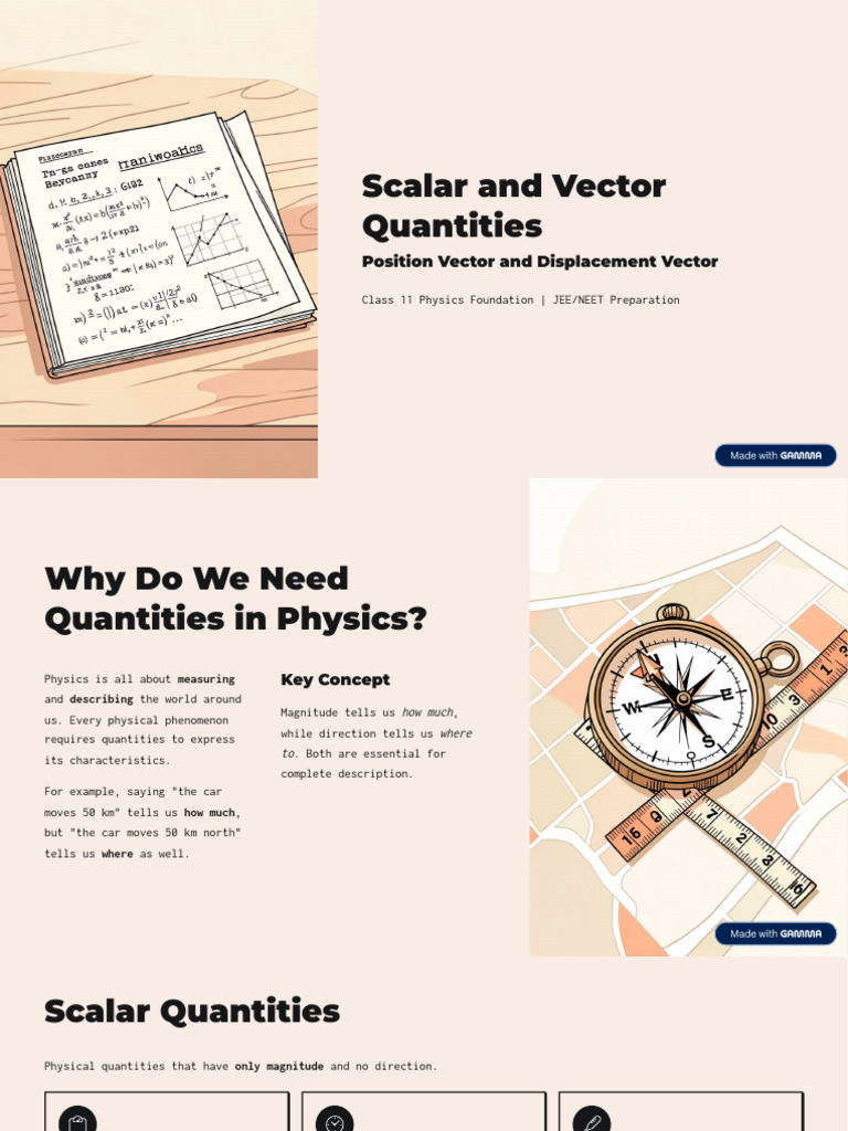 Scalar and Vector Quantities | PDF | Euclidean Vector | Velocity