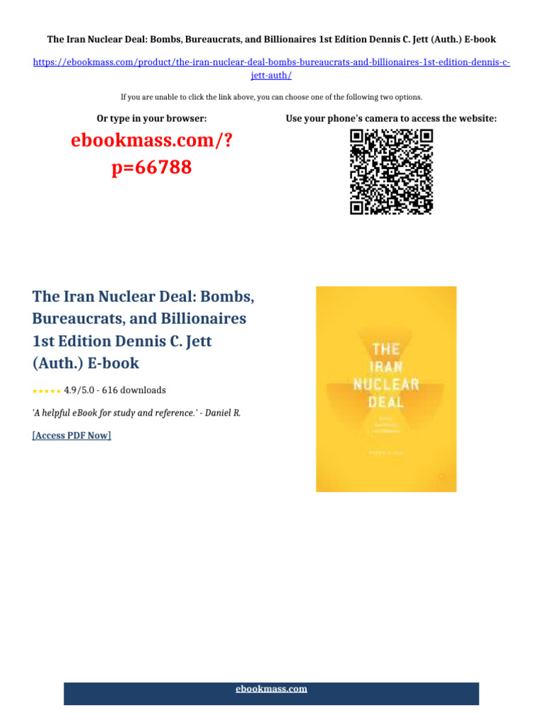 The Iran Nuclear Deal: Bombs, Bureaucrats, and Billionaires 1st Edition ...