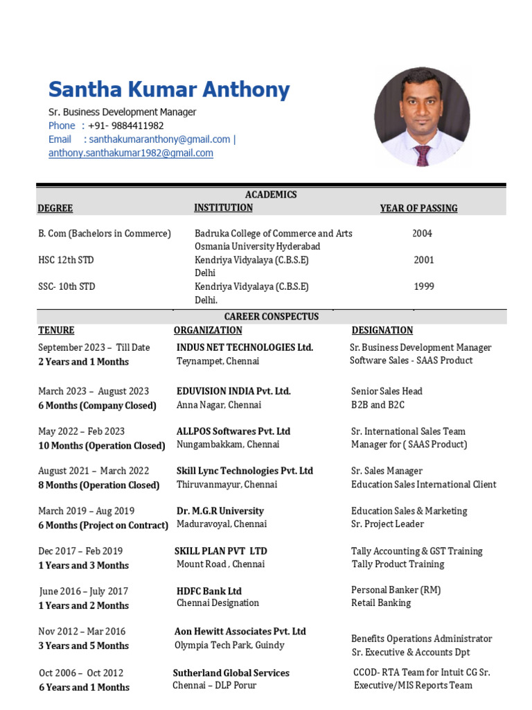 Resume - Santha Kumar 2025 | PDF | Computing | Business