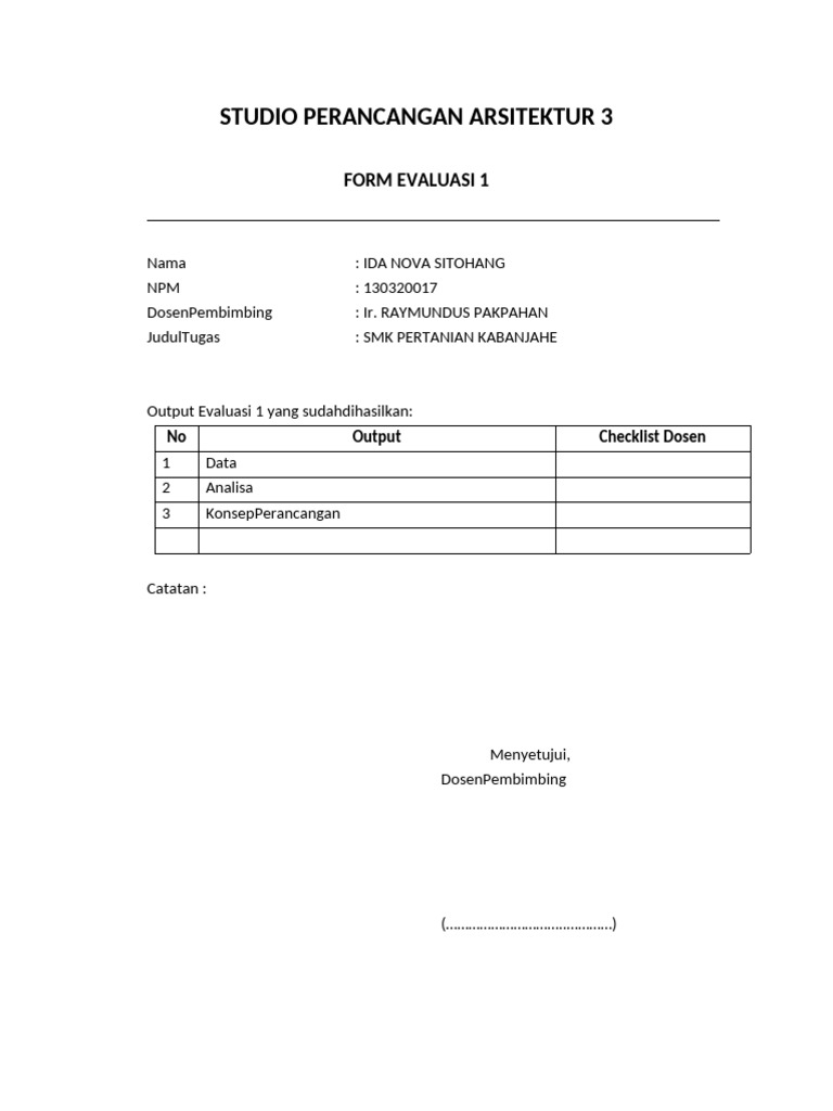 Form Penilaian Pa3 | PDF