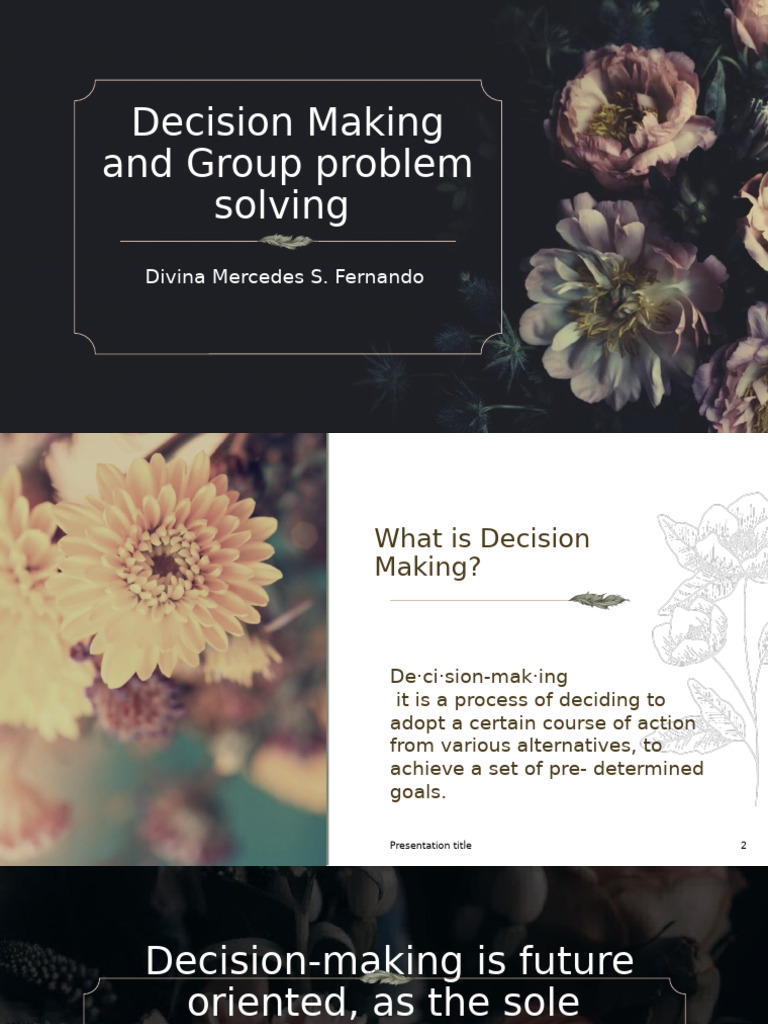 Decision Making and Problem Solving | PDF | Decision Making | Brainstorming