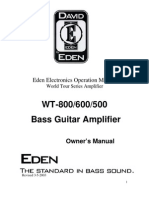 Eden Electronics WT800/600/500 Owners Manual (2003)
