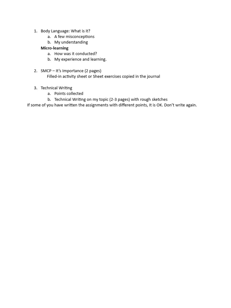 English Lab 3 Assignments List | PDF