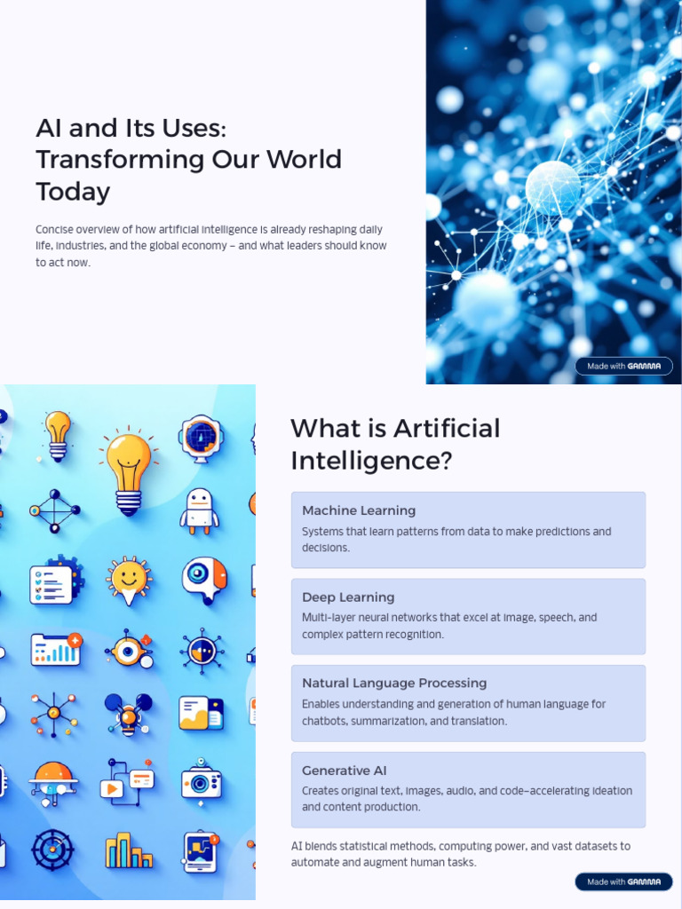 AI and Its Uses Transforming Our World Today | PDF | Artificial ...