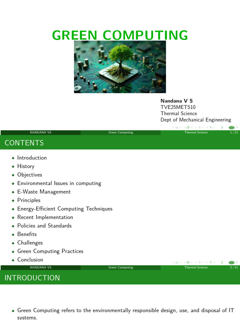 Green Computing | PDF | Efficient Energy Use | Computer Hardware