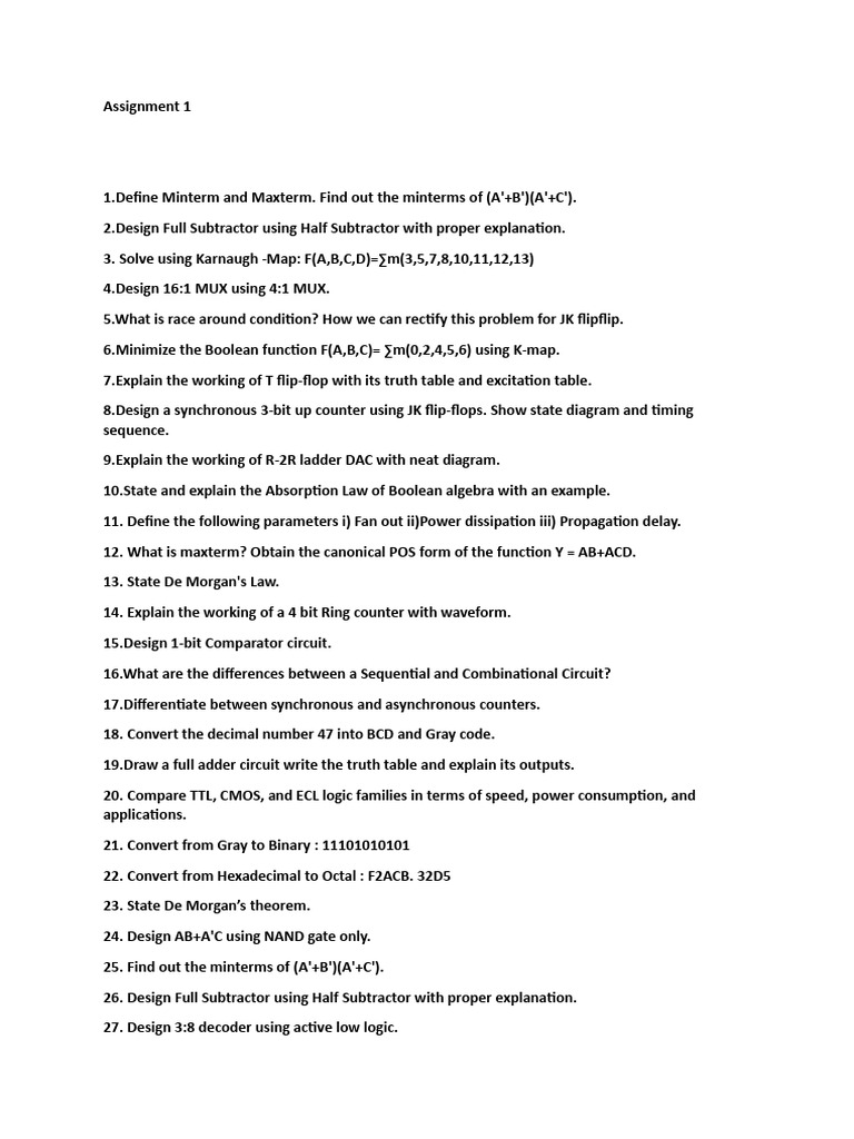 Assignment 1 | PDF | Computer Engineering | Electronic Design