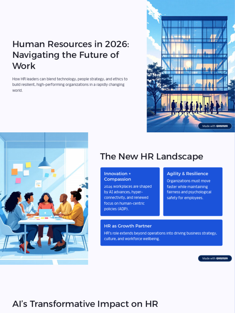 Human Resources in 2026 Navigating The Future of Work | PDF | Human ...