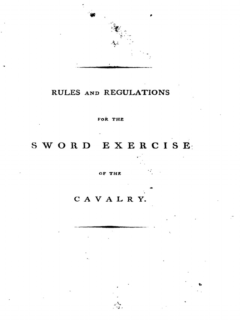 Pdfcoffee.com Rules and Regulations for the Sword Exercise of the ...
