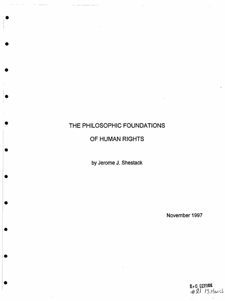 The Philosophic Foundations of Human Rights | PDF | Utilitarianism ...