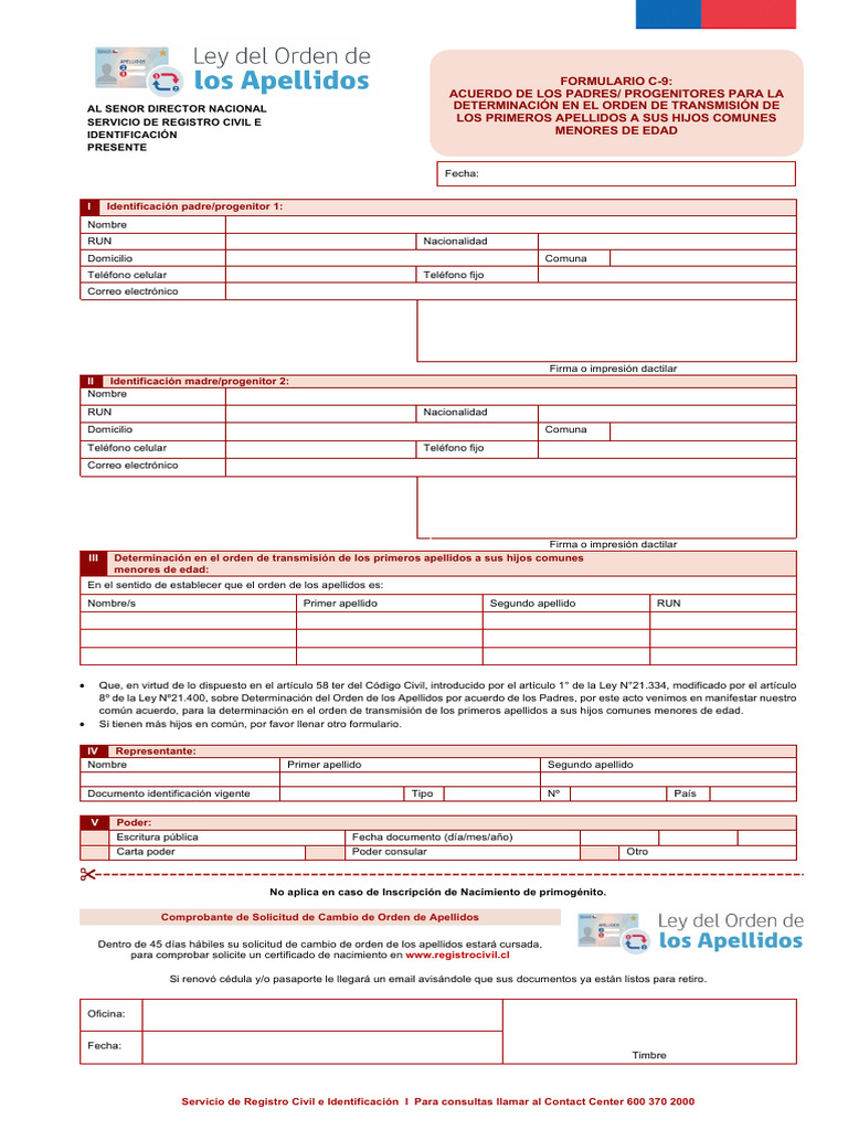 565181211-Formulario-C-9 | PDF | Documento de identidad | Gobierno