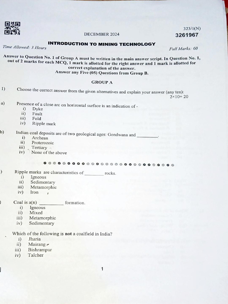 Introduction of Mining Engineering All Paper | PDF
