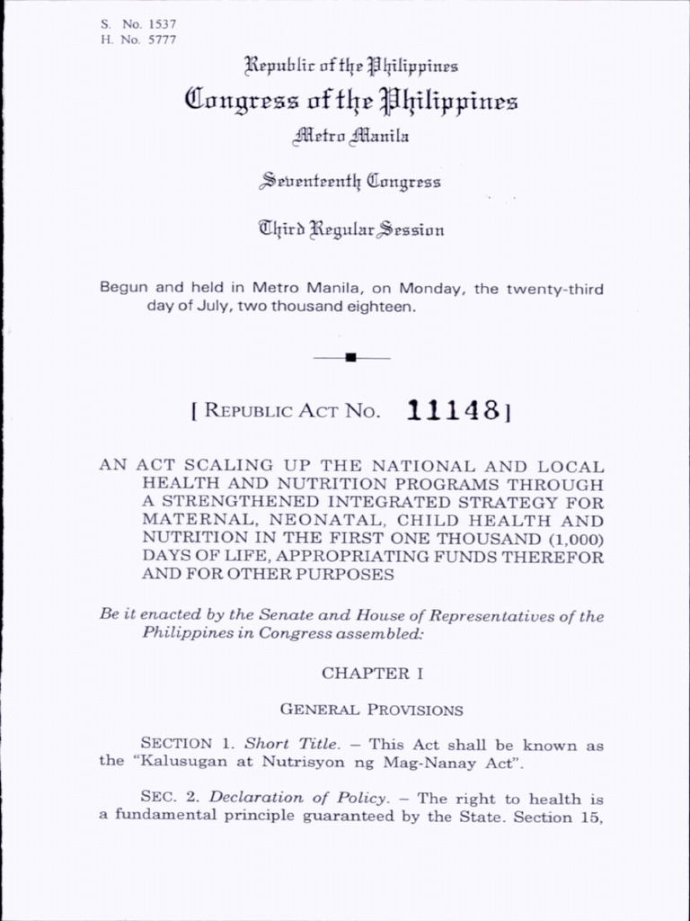 Ra 11148 | PDF