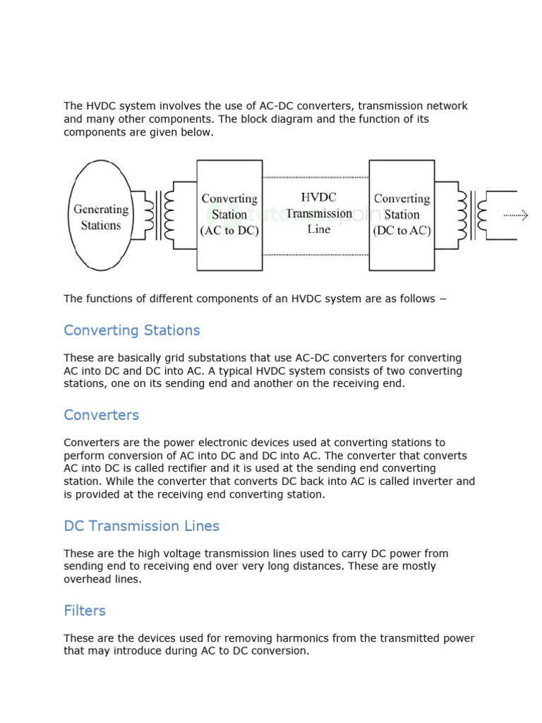 HVDC Transmission System | PDF | High Voltage Direct Current | Direct ...
