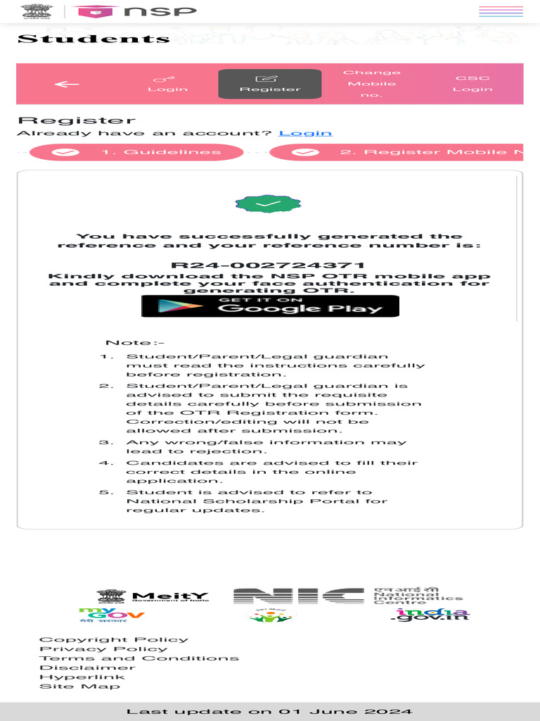 NSP National Scholarship Portal | PDF