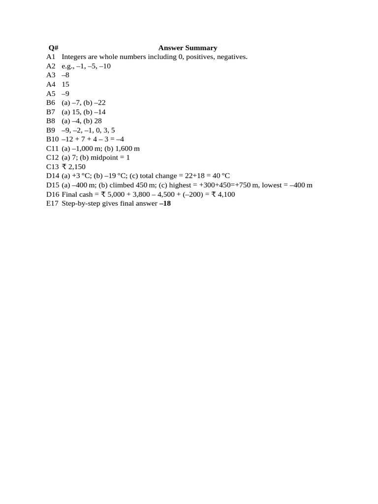 Chapter 1 Answer Paper 30.6.25 | PDF