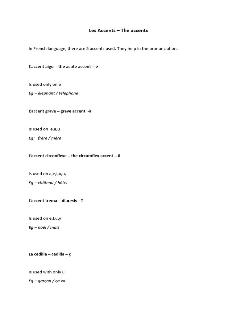 Les Accents | PDF